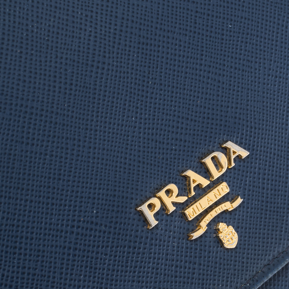 Prada Peonia Saffiano Metal Leather Wallet on Chain Clutch Bag 1M1290 -  Yoogi's Closet
