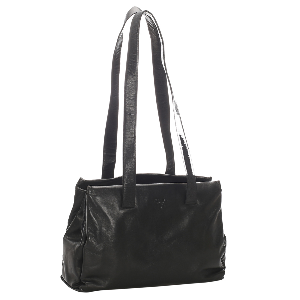 

Prada Black Leather Tote Bag
