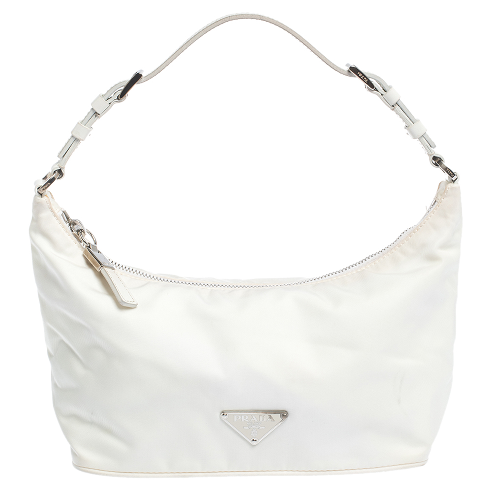 prada shoulder bag white