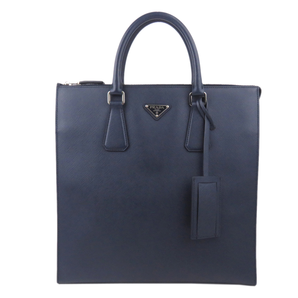 prada blue tote bag