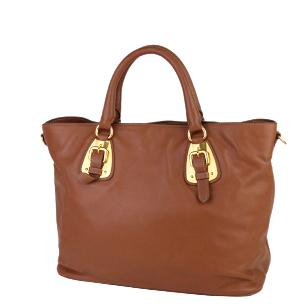 

Prada Brown Leather Satchel Bag
