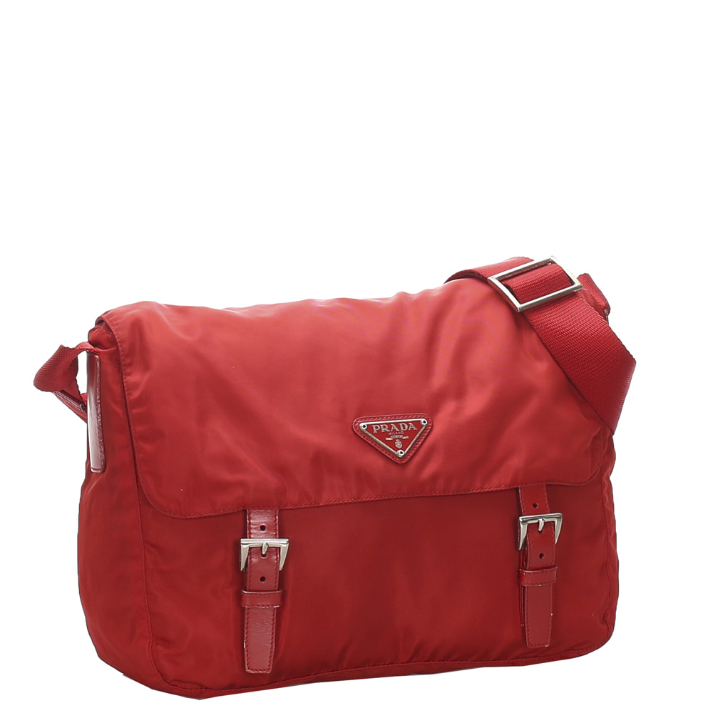 

Prada Red Tessuto Nylon Messenger Bag