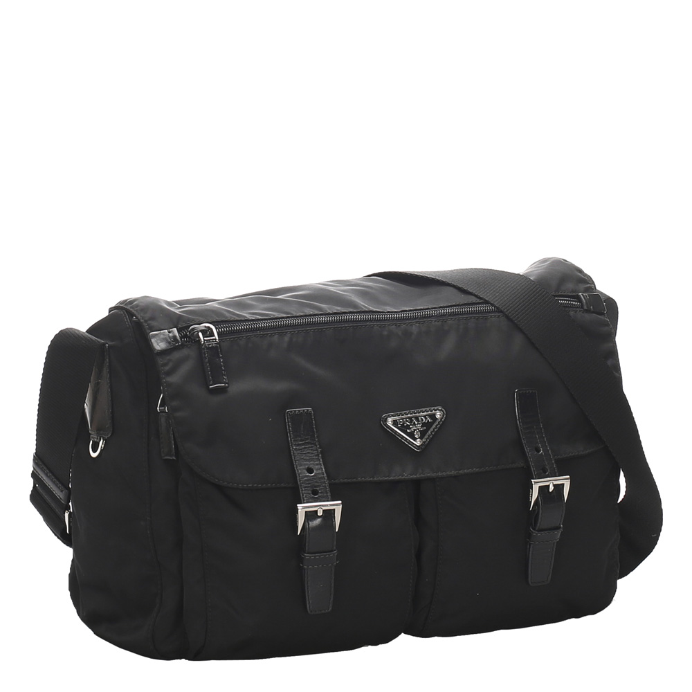 

Prada Black Tessuto Nylon Messenger Bag