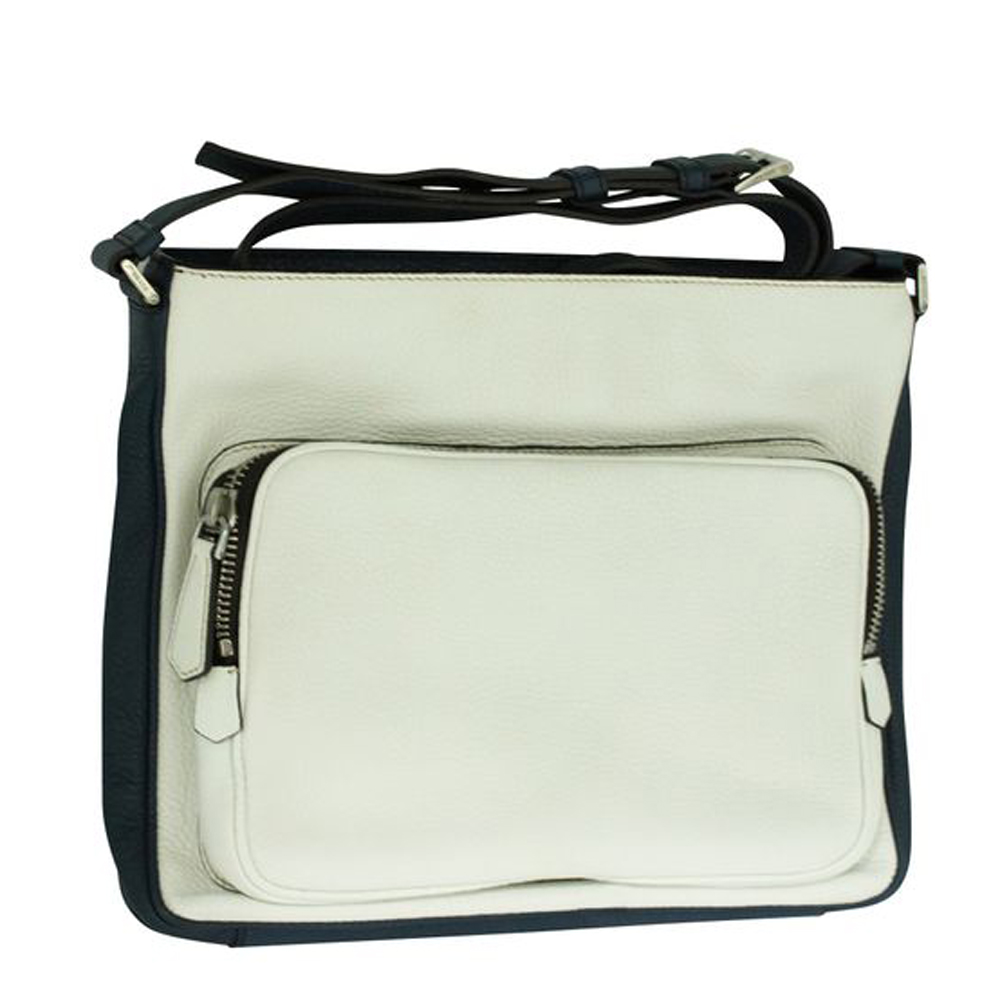 

Prada White Leather Shoulder Bag, Multicolor