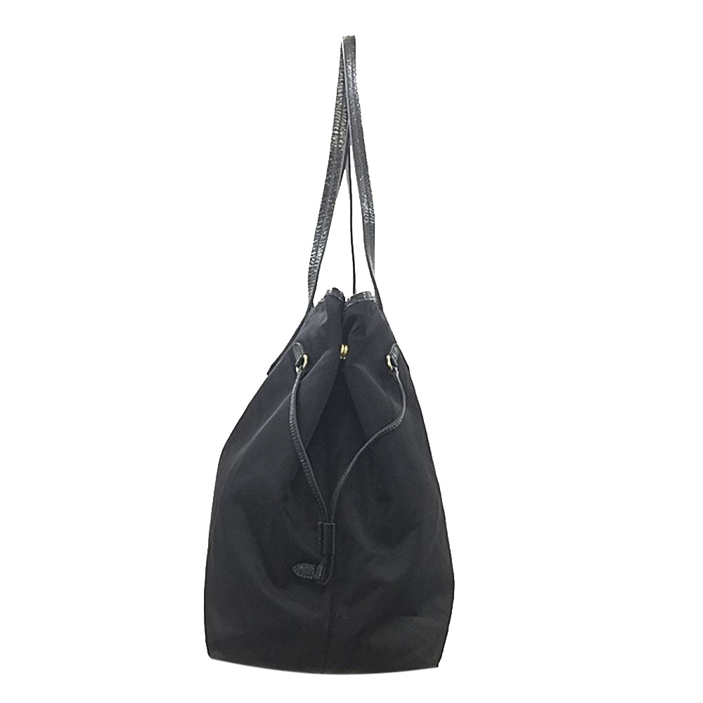 

Prada Black Nylon Leather Tote Bag