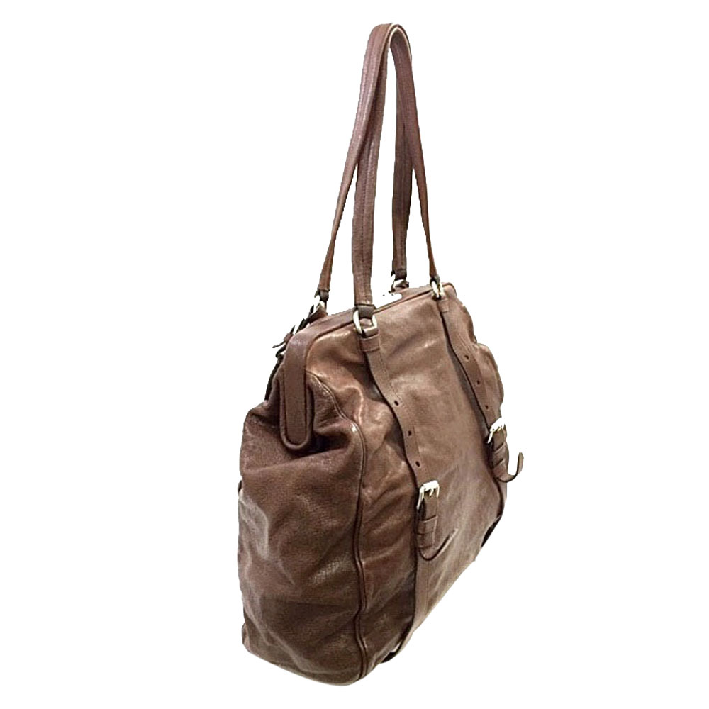 

Prada Brown Leather Tote Bag