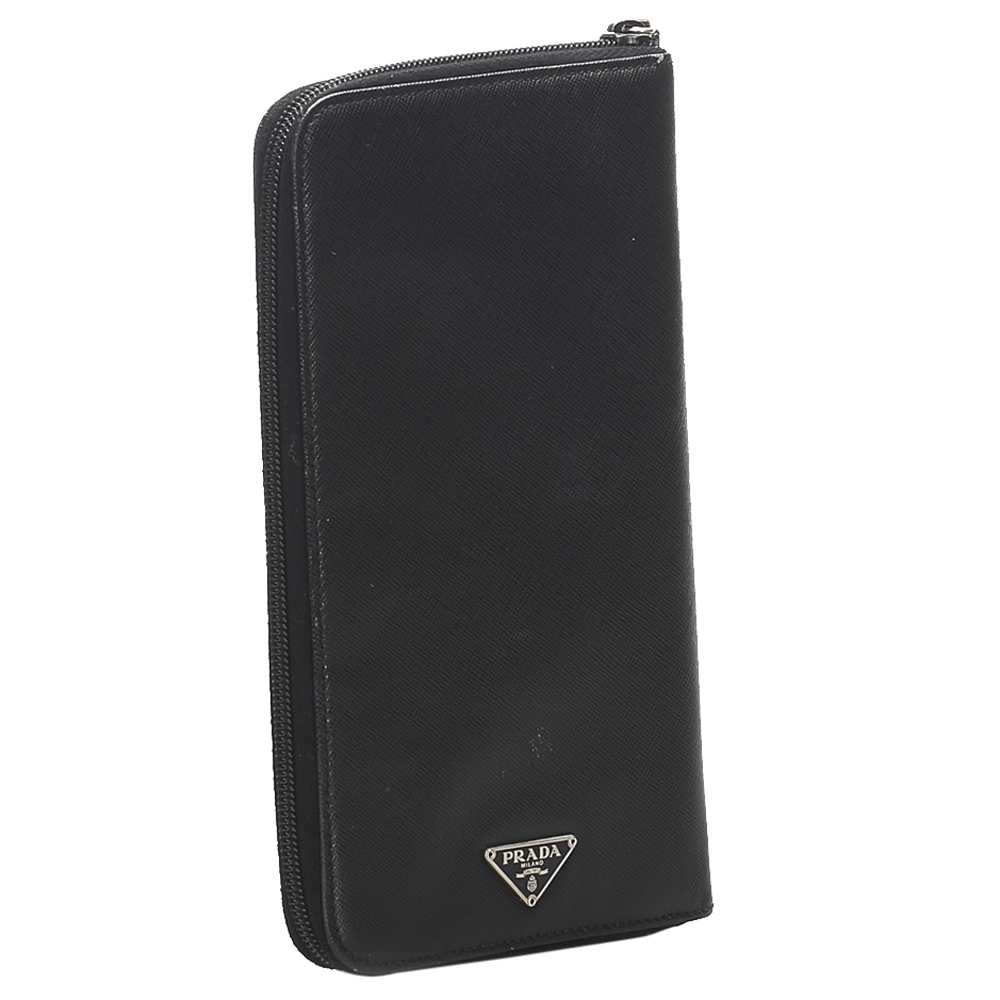 

Prada Black Saffiano Leather Continental Wallet