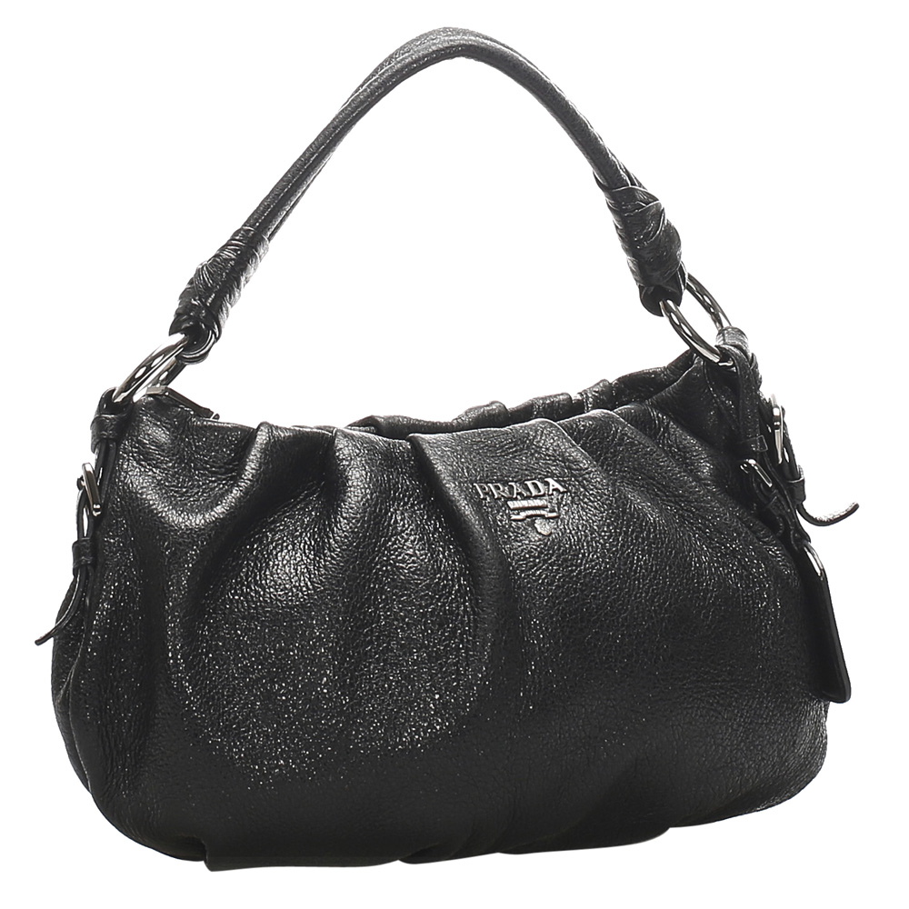 

Prada Black Leather Shoulder Bag
