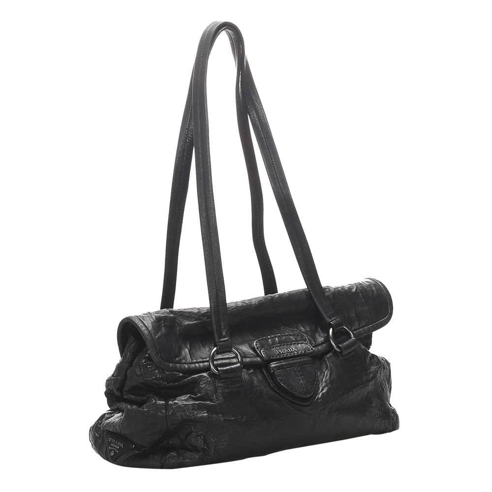 

Prada Black Leather Shoulder Bag