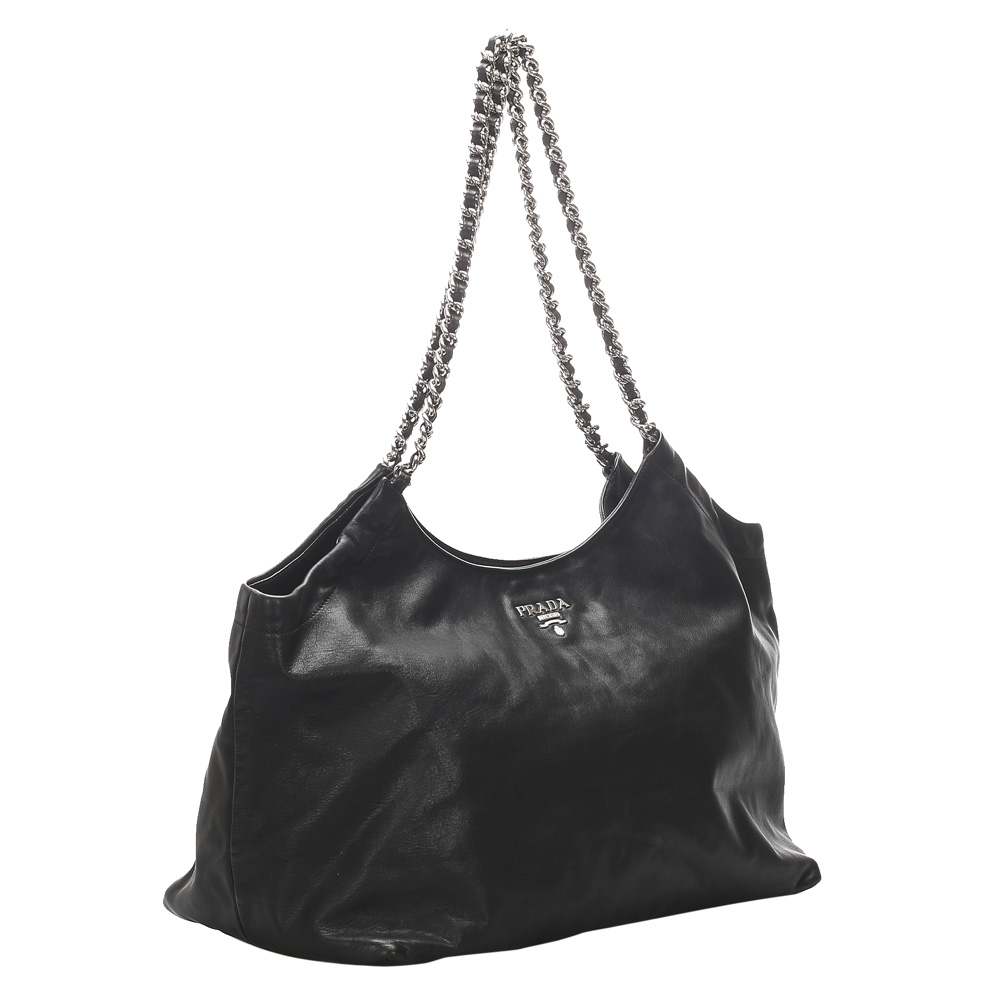 

Prada Black Leather Chain Shoulder Bag