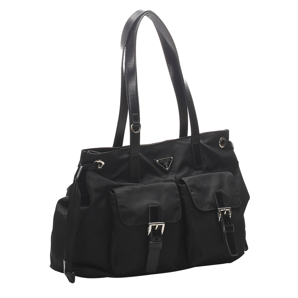 

Prada Black Nylon Tessuto Tote Bag