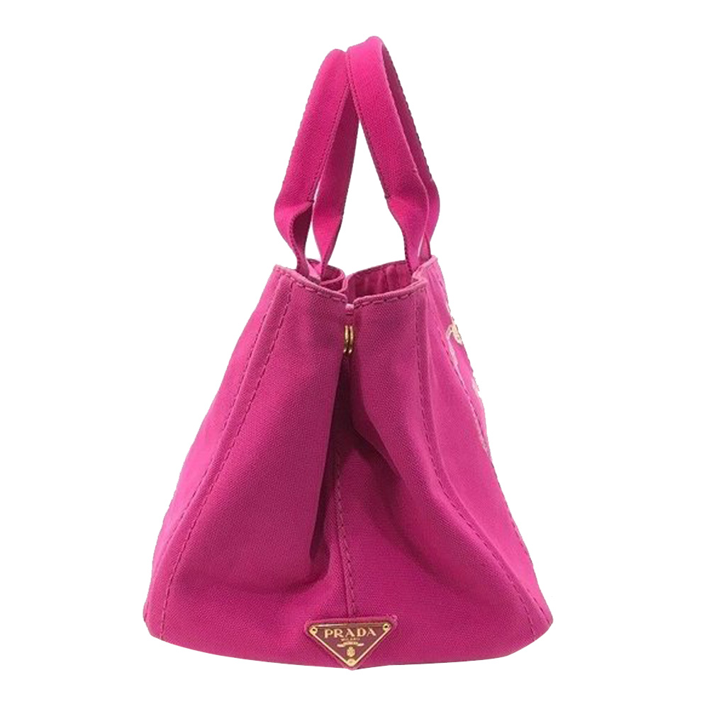 

Prada Pink Canvas Logo Tote Bag