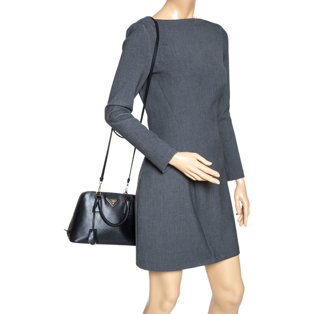 

Prada Black Saffiano Lux Leather Small Promenade Crossbody Bag