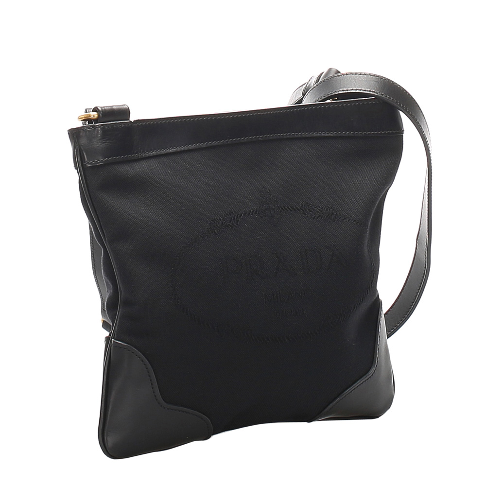

Prada Black Nylon Canapa Shoulder Bag