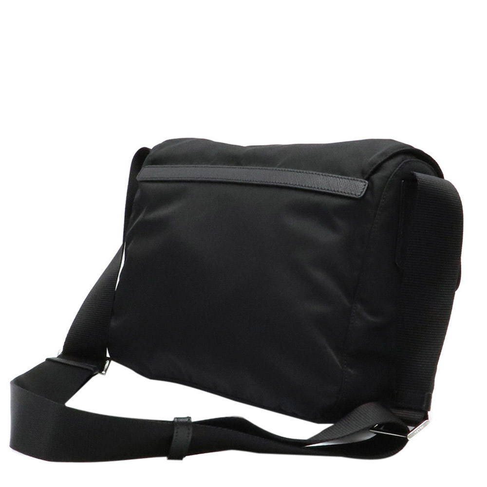 

Prada Black Canvas Leather Messenger Bag