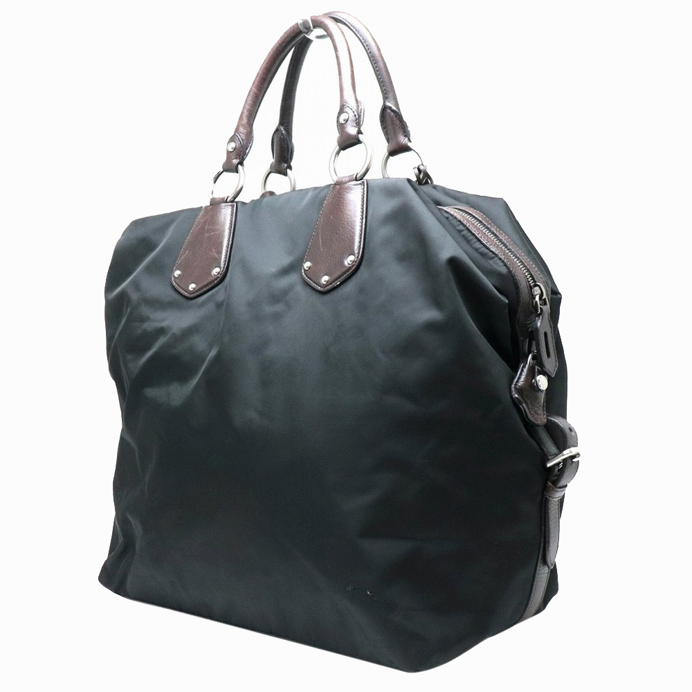 

Prada Black/Dark Brown Leather Tote Bag