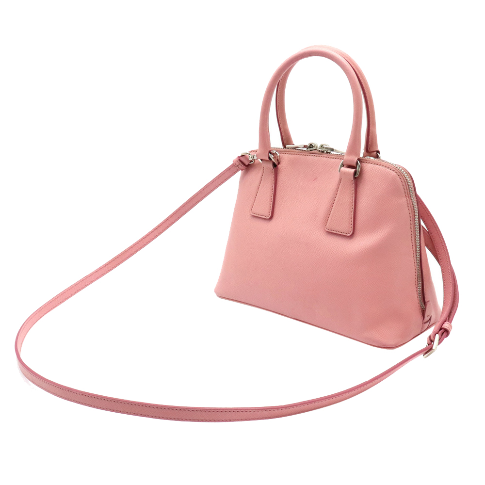 

Prada Pink Saffiano Leather Mini Convertible Dome Satchel