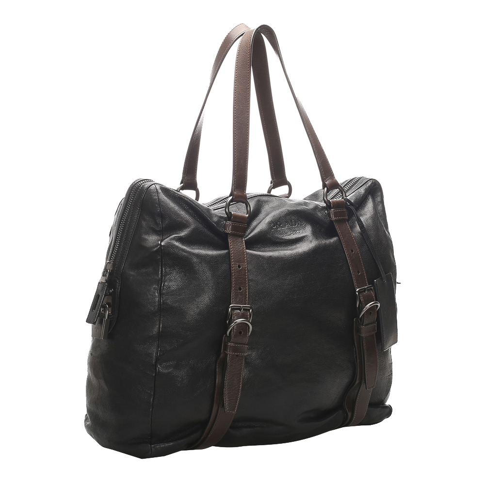

Prada Black Leather Tote Bag