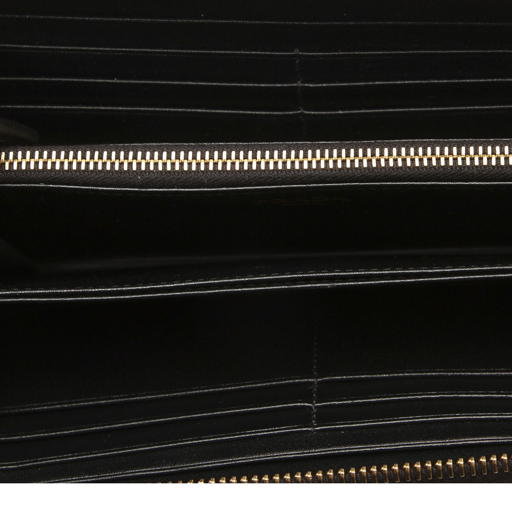 

Prada Black Leather Vitello Move Zip Wallet