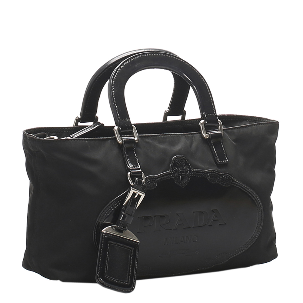 

Prada Black Nylon Tessuto Satchel Bag