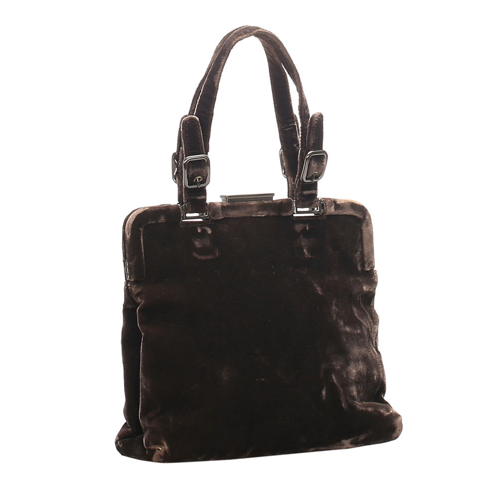 

Prada Brown Velvet Shoulder Bag