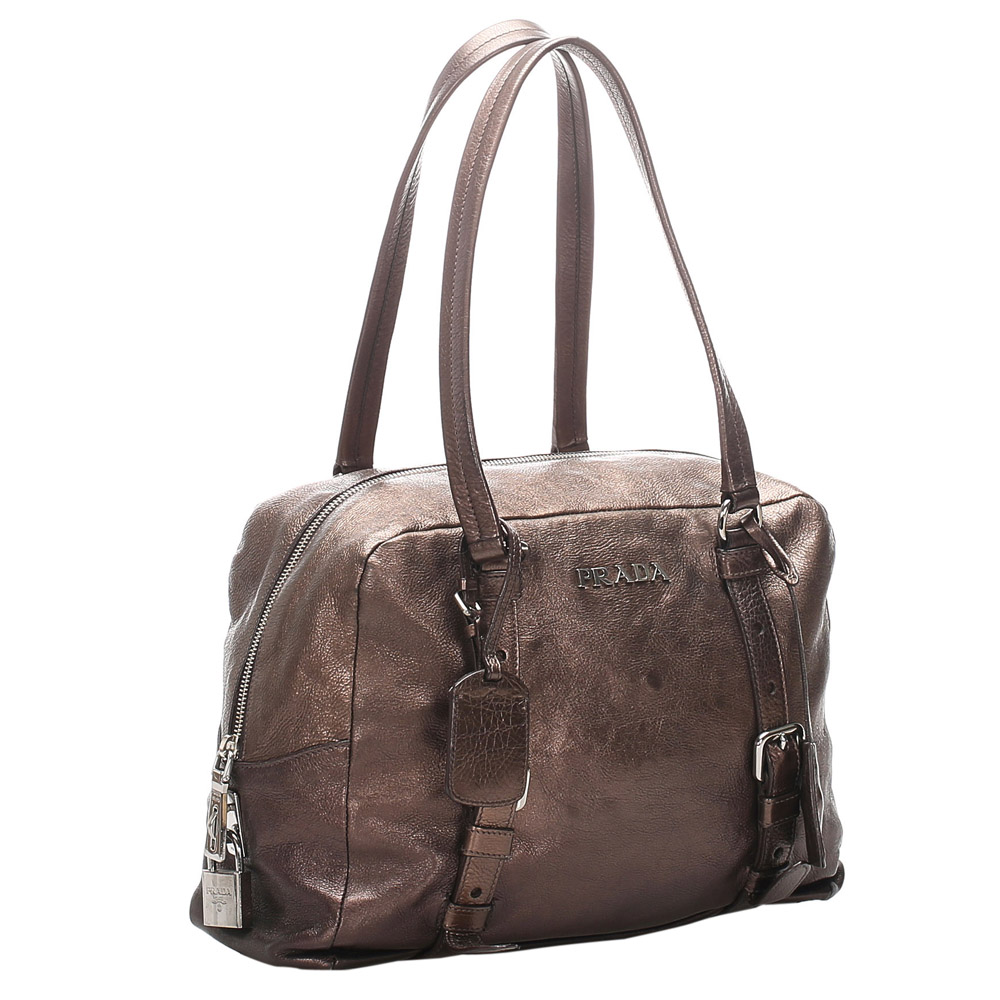

Prada Brown Leather Shoulder Bag