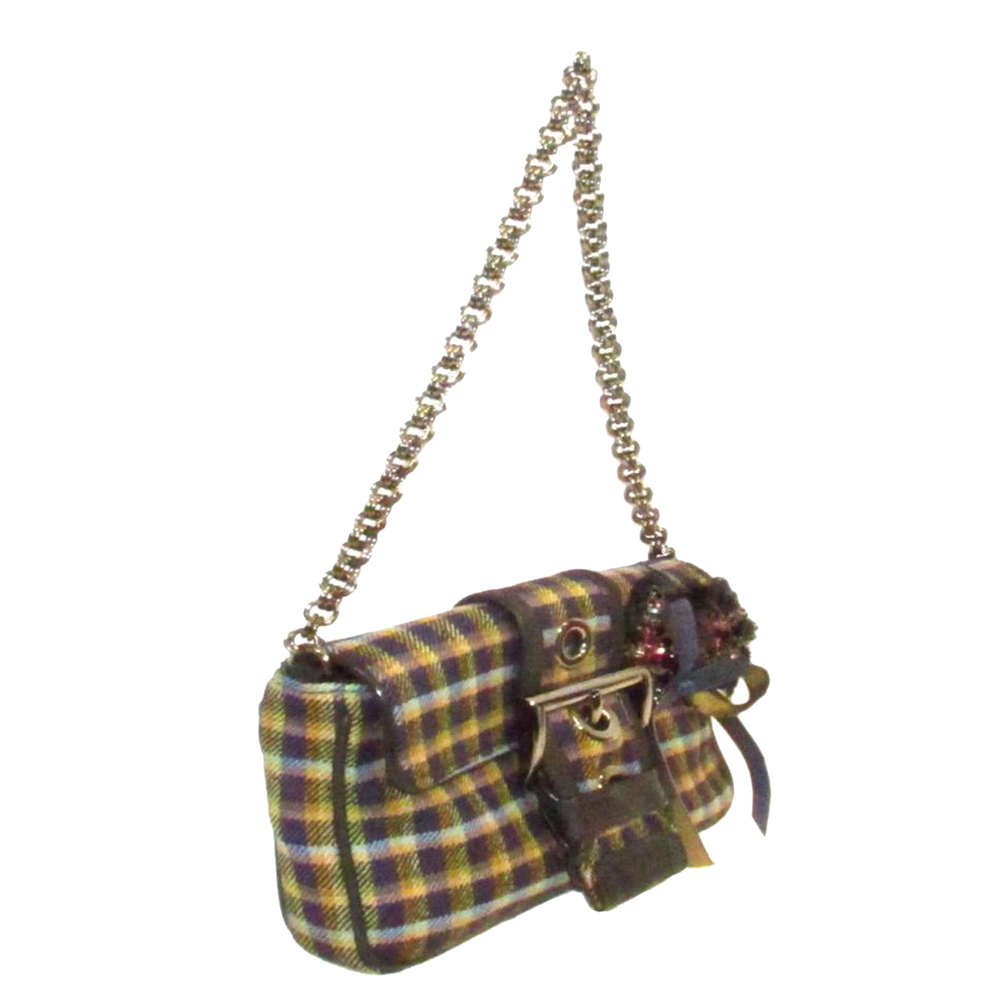 

Prada Multicolor Wool Leather Shoulder Bag