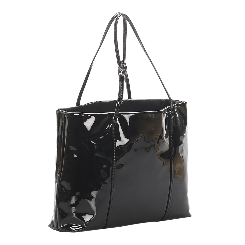 

Prada Black Patent Leather Tote