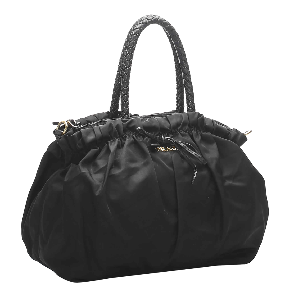 

Prada Black Nylon Tessuto Satchel Bag