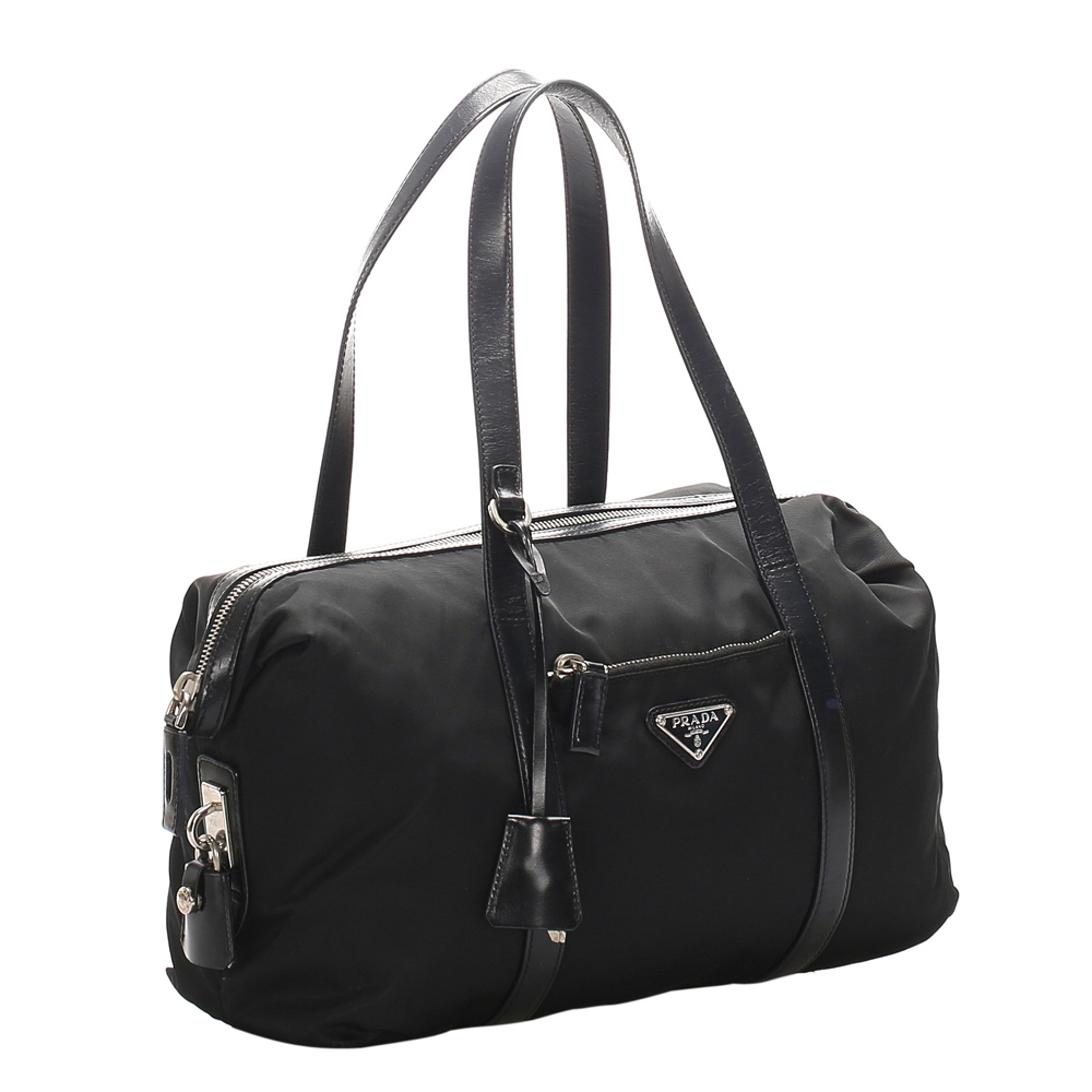 

Prada Black Leather, Nylon Tessuto Shoulder Bags