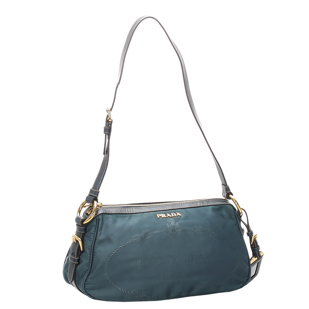 

Prada Blue Nylon Tessuto Shoulder Bag