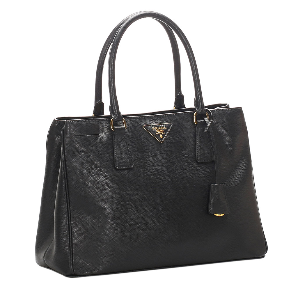 

Prada Black Leather  Galleria Totes