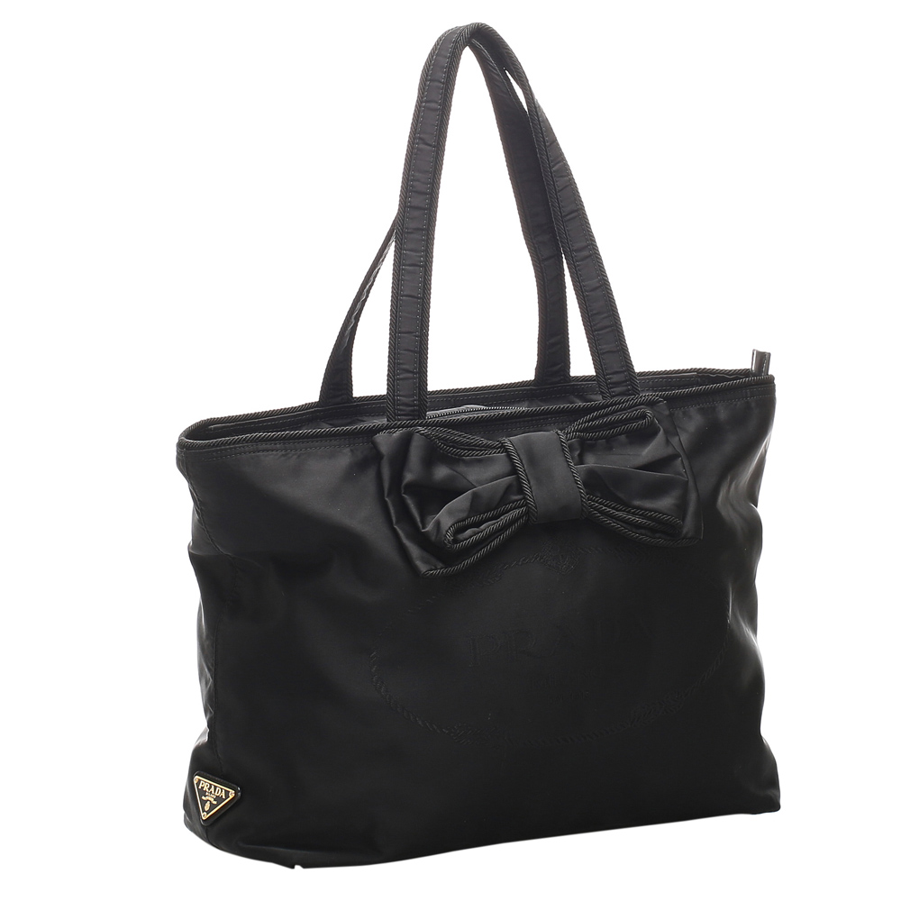 

Prada Black Nylon Vintage Tote Bag
