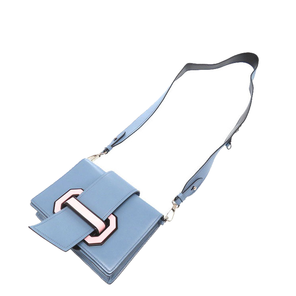 

Prada Blue Leather Plex Ribbon Shoulder Bag