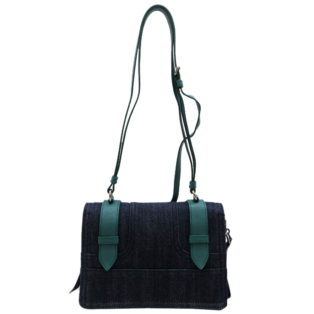 

Prada Blue Denim Etiquette Shoulder Bag