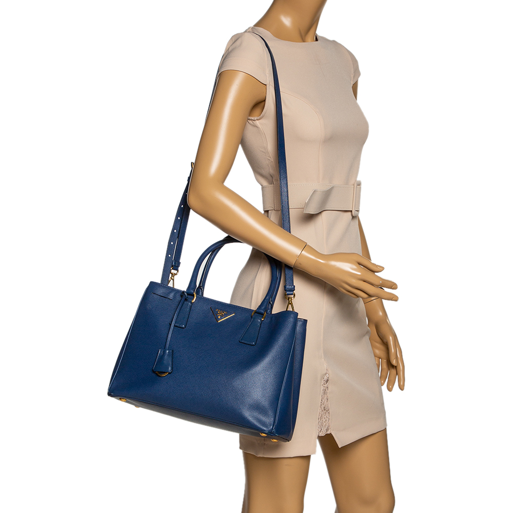 

Prada Blue Saffiano Lux Leather  Galleria Tote