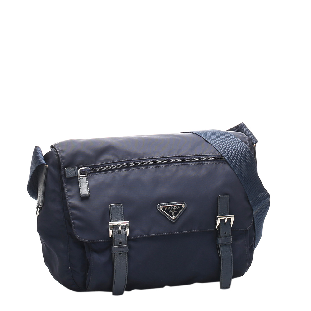 

Prada Blue/Dark Blue Nylon Tessuto Shoulder Bag