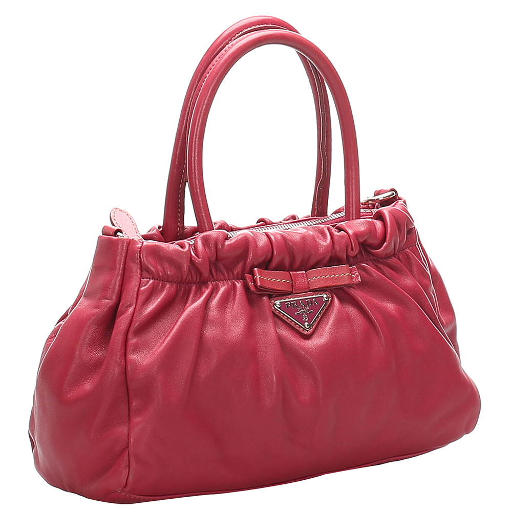

Prada Pink Leather Satchel Bag