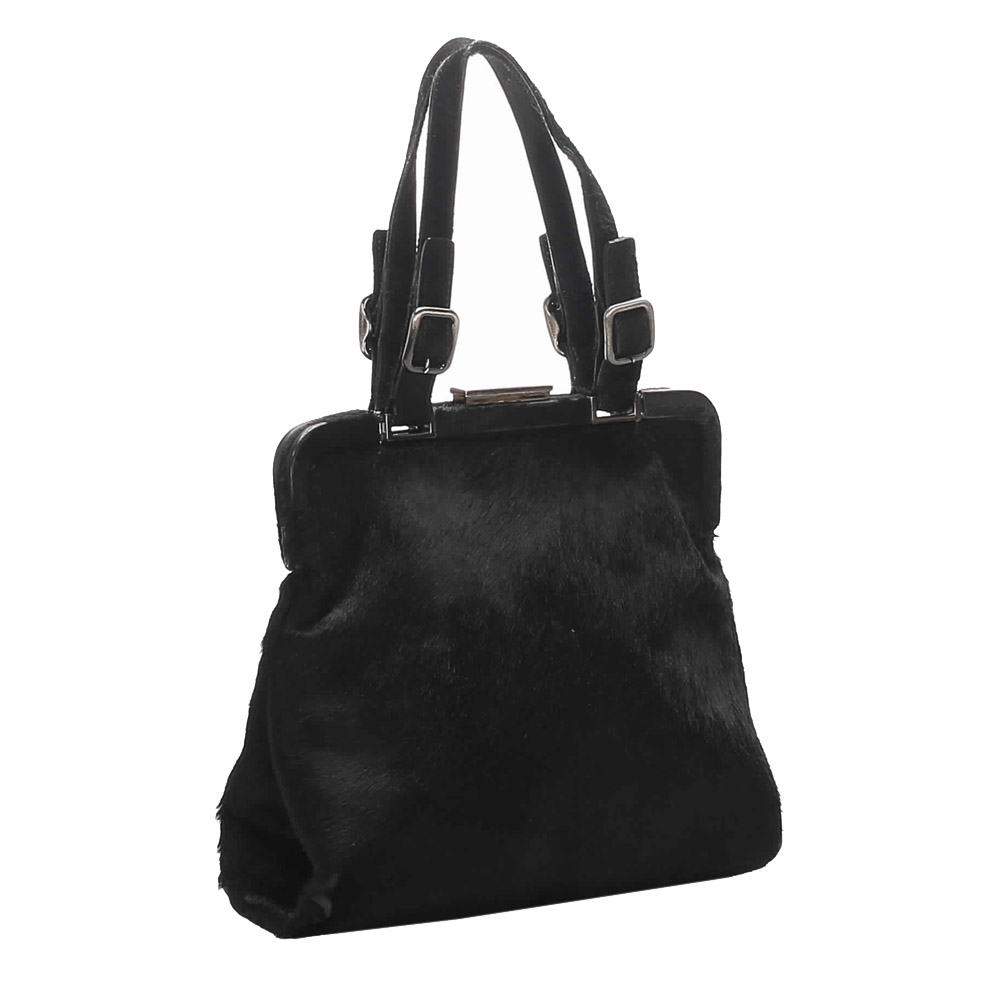 

Prada Black Pony Hair Shoulder Bag