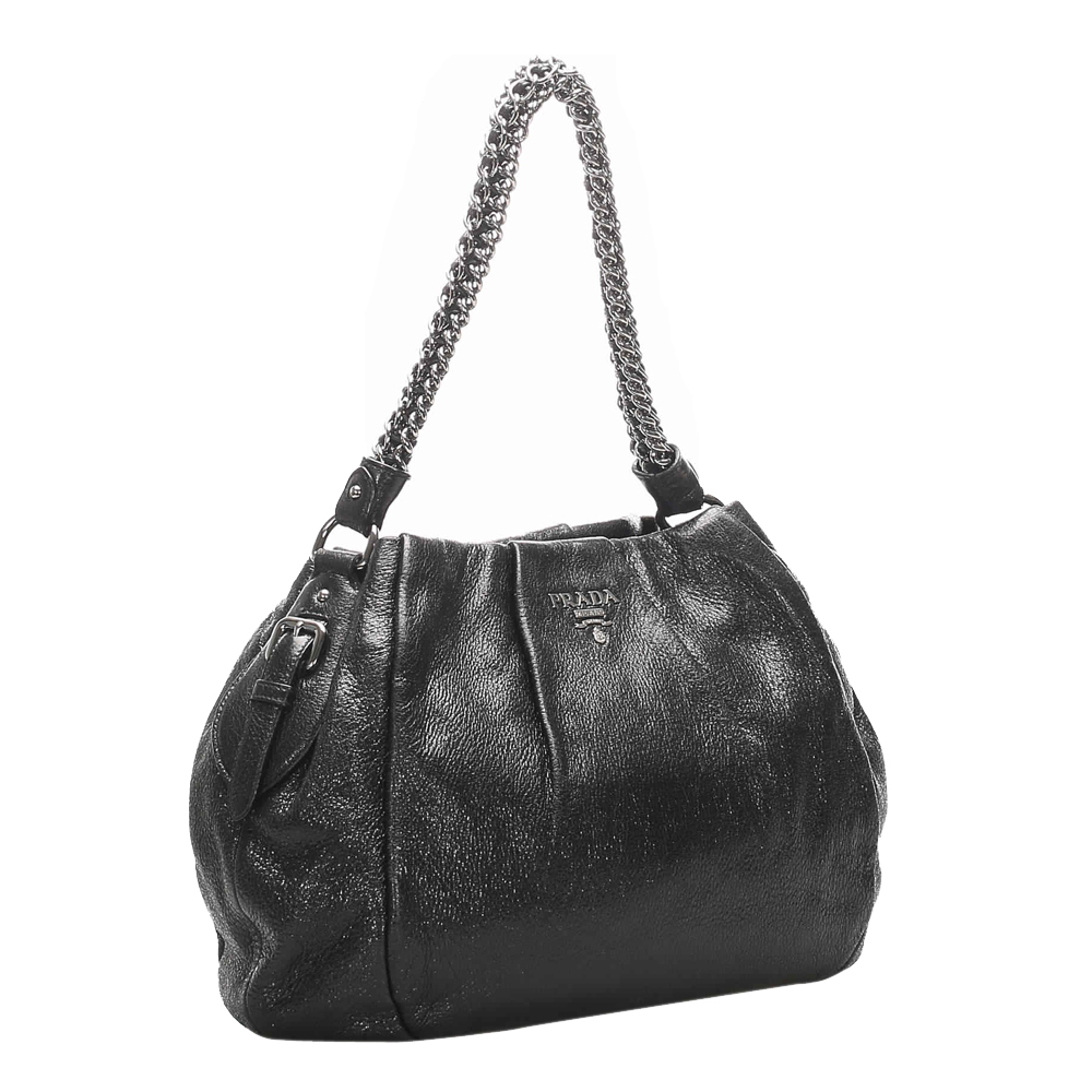 

Prada Black Leather Chain Shoulder Bag