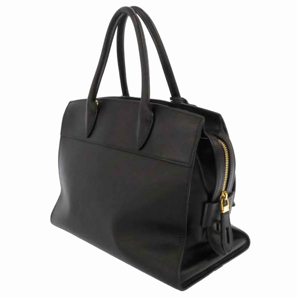 

Prada Black Saffiano Leather Esplanade Satchel Bag