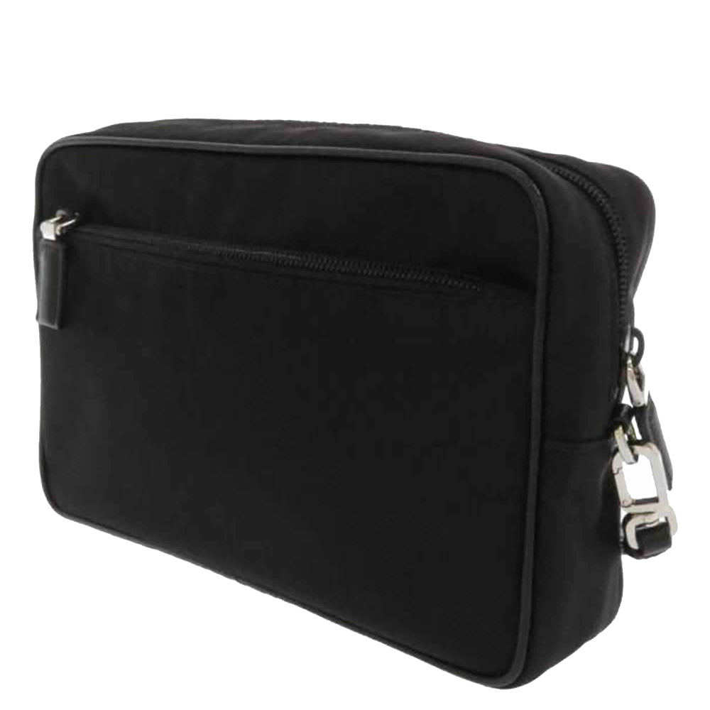 

Prada Black Nylon Tessuto Clutch Bag