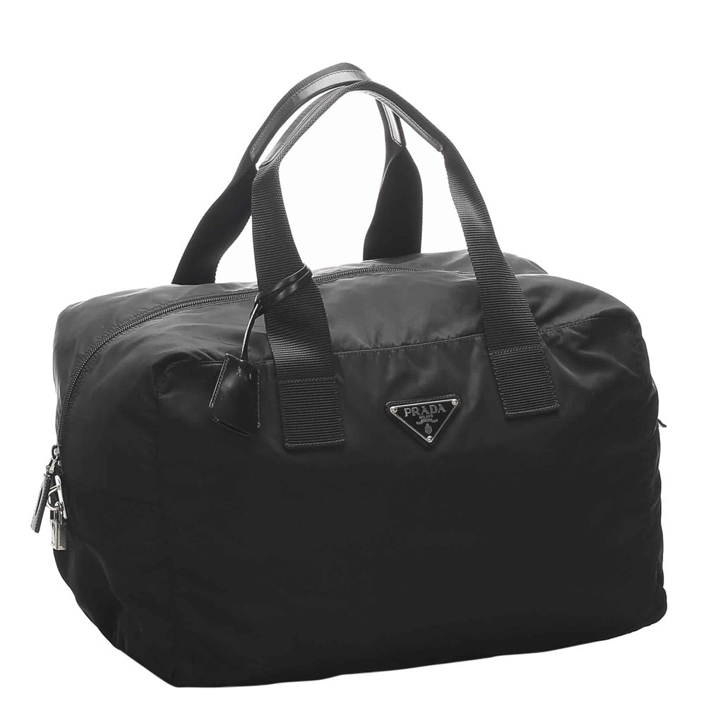 

Prada Black Nylon Tessuto Satchel Bag