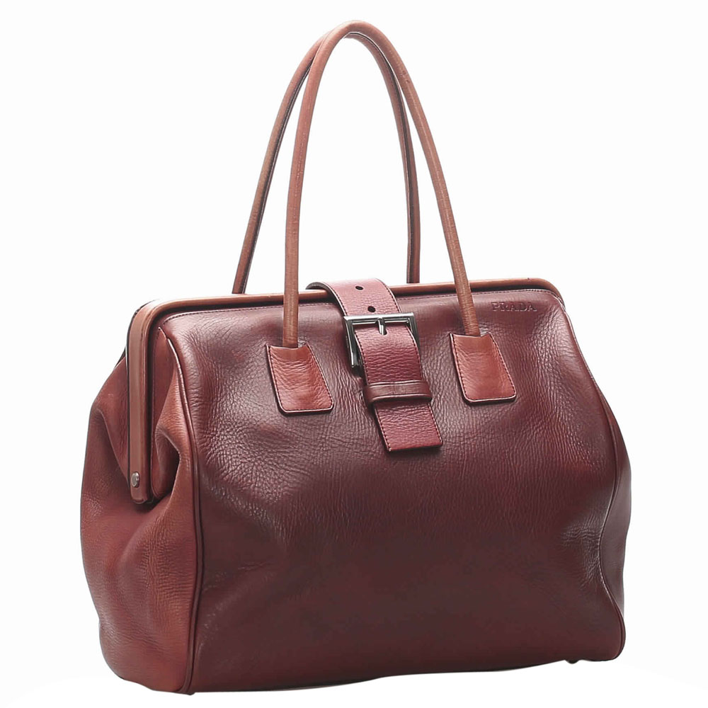 

Prada Brown Leather Tote Bag