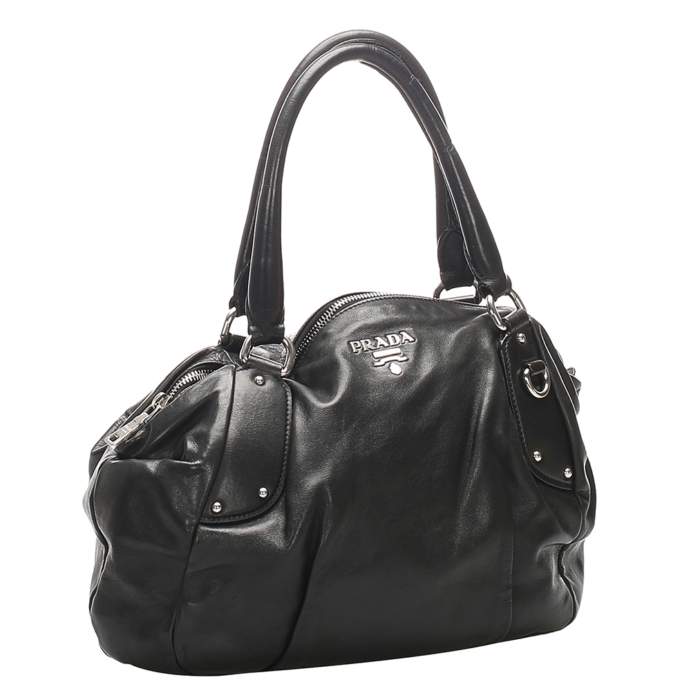 

Prada Black Leather Satchel