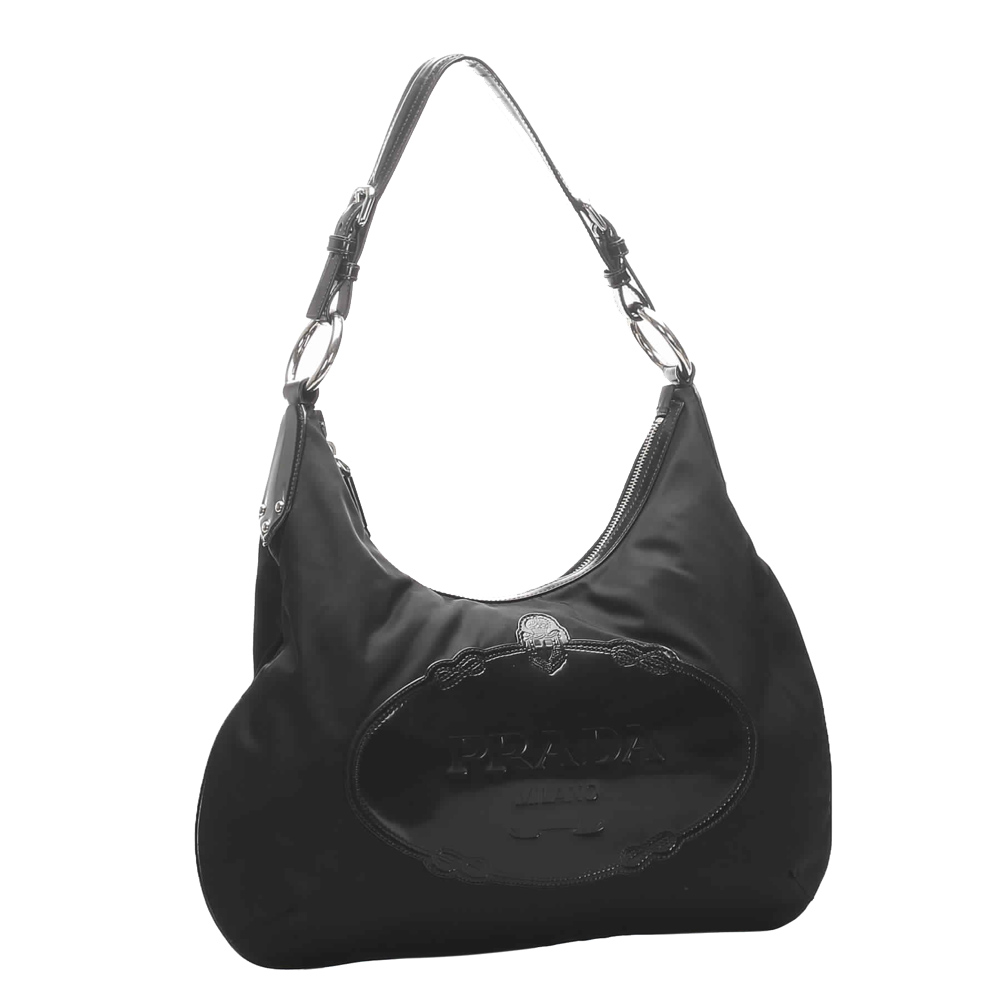

Prada Black Tessuto Nylon Hobo Bag