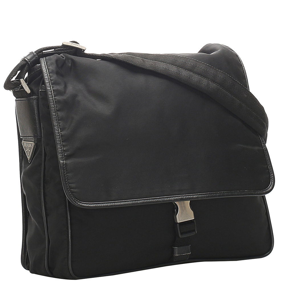 

Prada Black Nylon Tessuto Shoulder Bag