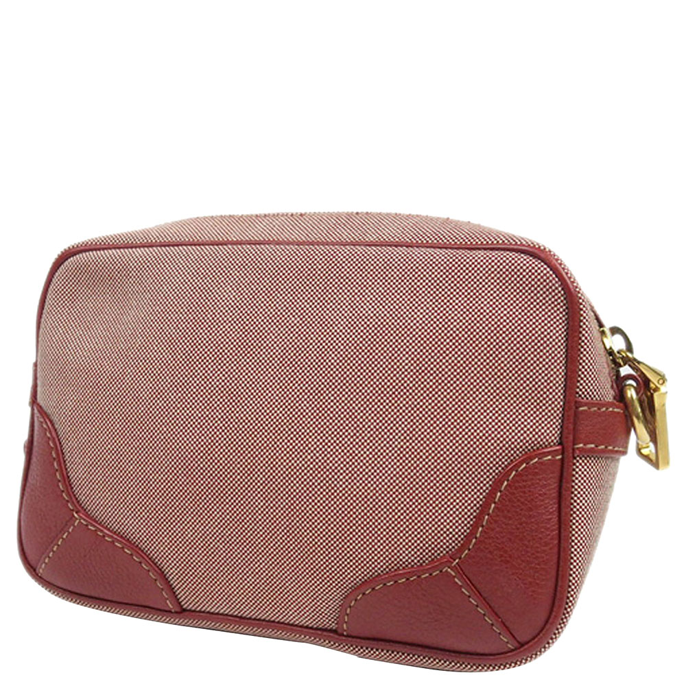 

Prada Red Canapa Canvas And Leather Crossbody Bag