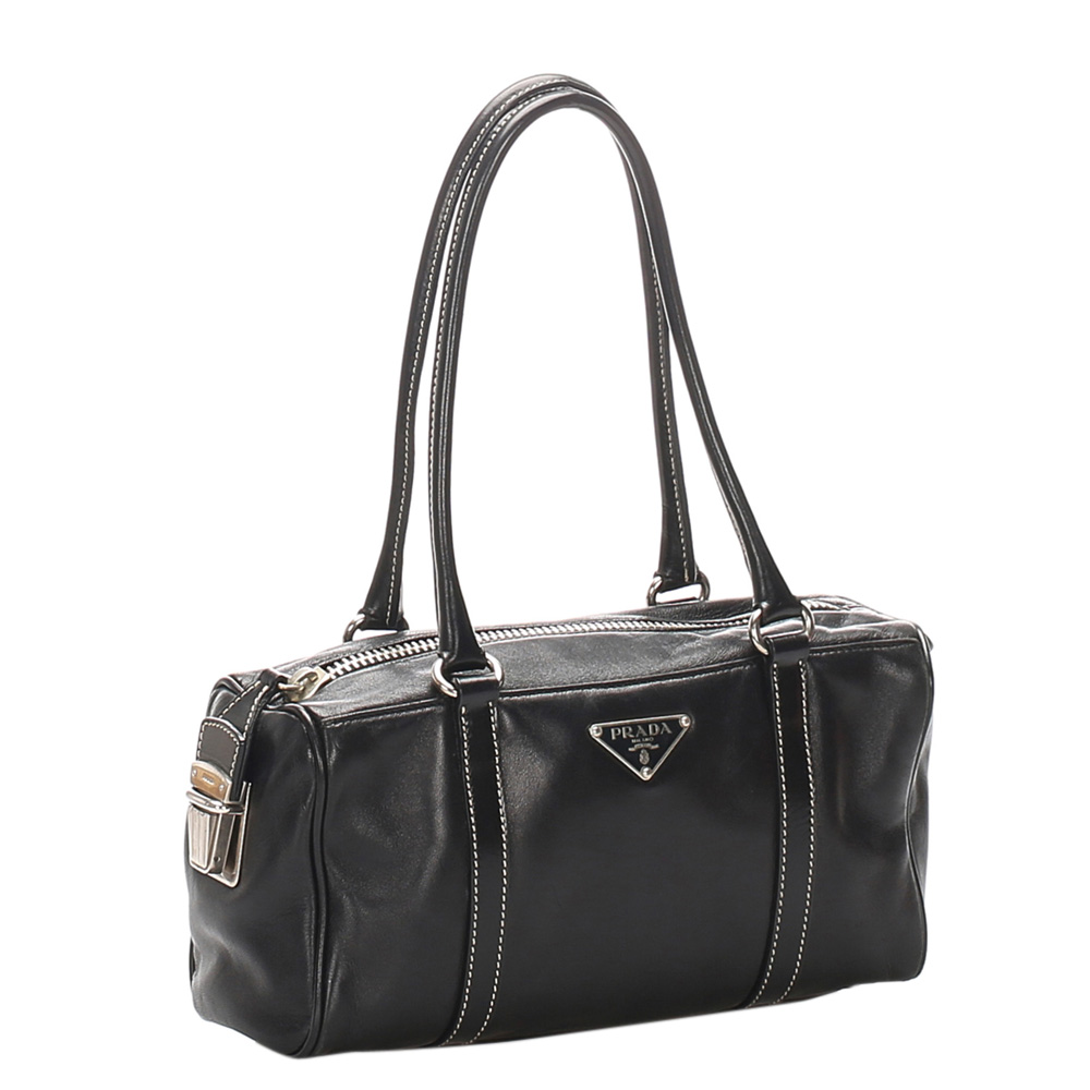 

Prada Black Leather Shoulder Bag