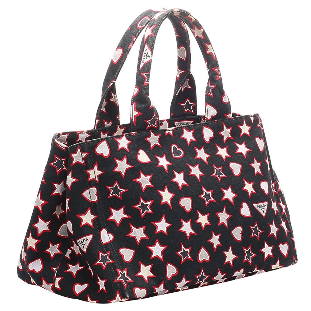 

Prada Multicolor Printed Canapa Tote